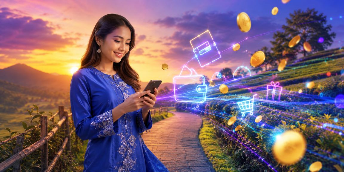 Pengguna Malaysia bermain kasino mudah alih 712 dengan pakaian baju kurung